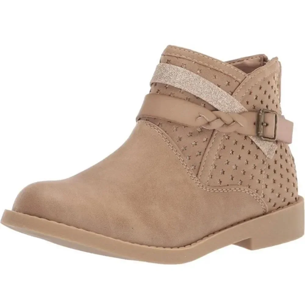 Blowfish Malibu GIRLS SIZE 2 Keeping Up-k Ankle Boot in Light Taupe Willow